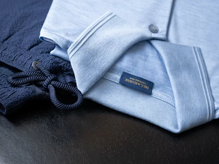 Closeup of men's casual wear from Paul and Shark